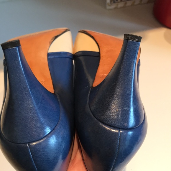 Vintage Bally blue & white pumps size EU 35 - Picture 11 of 12